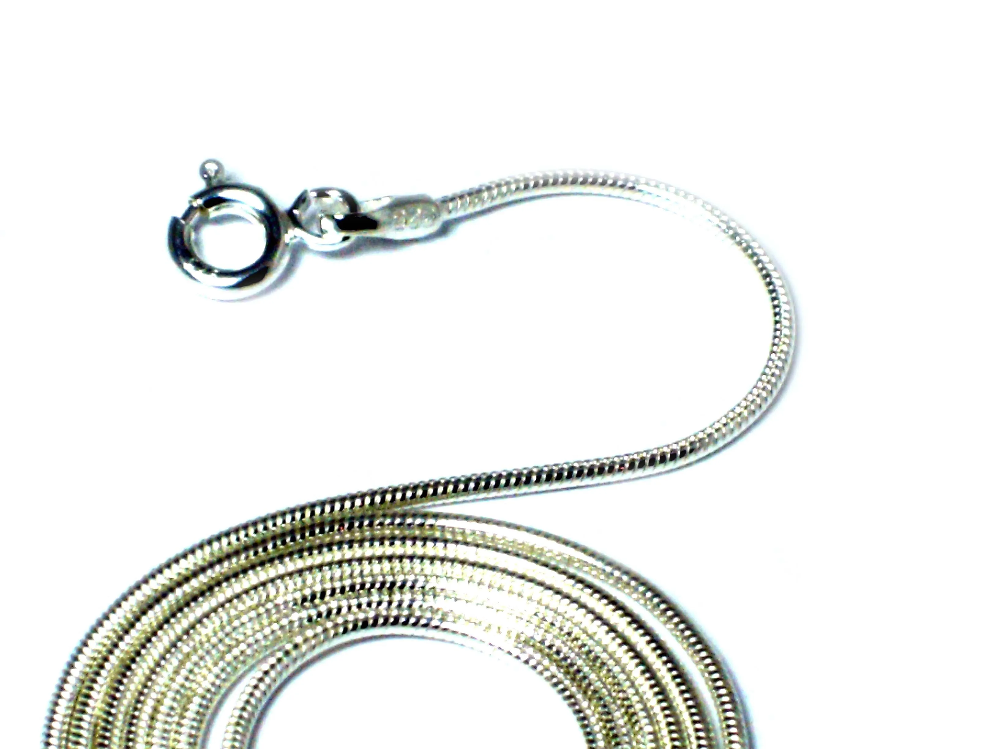 16" (41 cm) Sterling Silver Snake Necklace - 1.0 mm - Gift Boxed