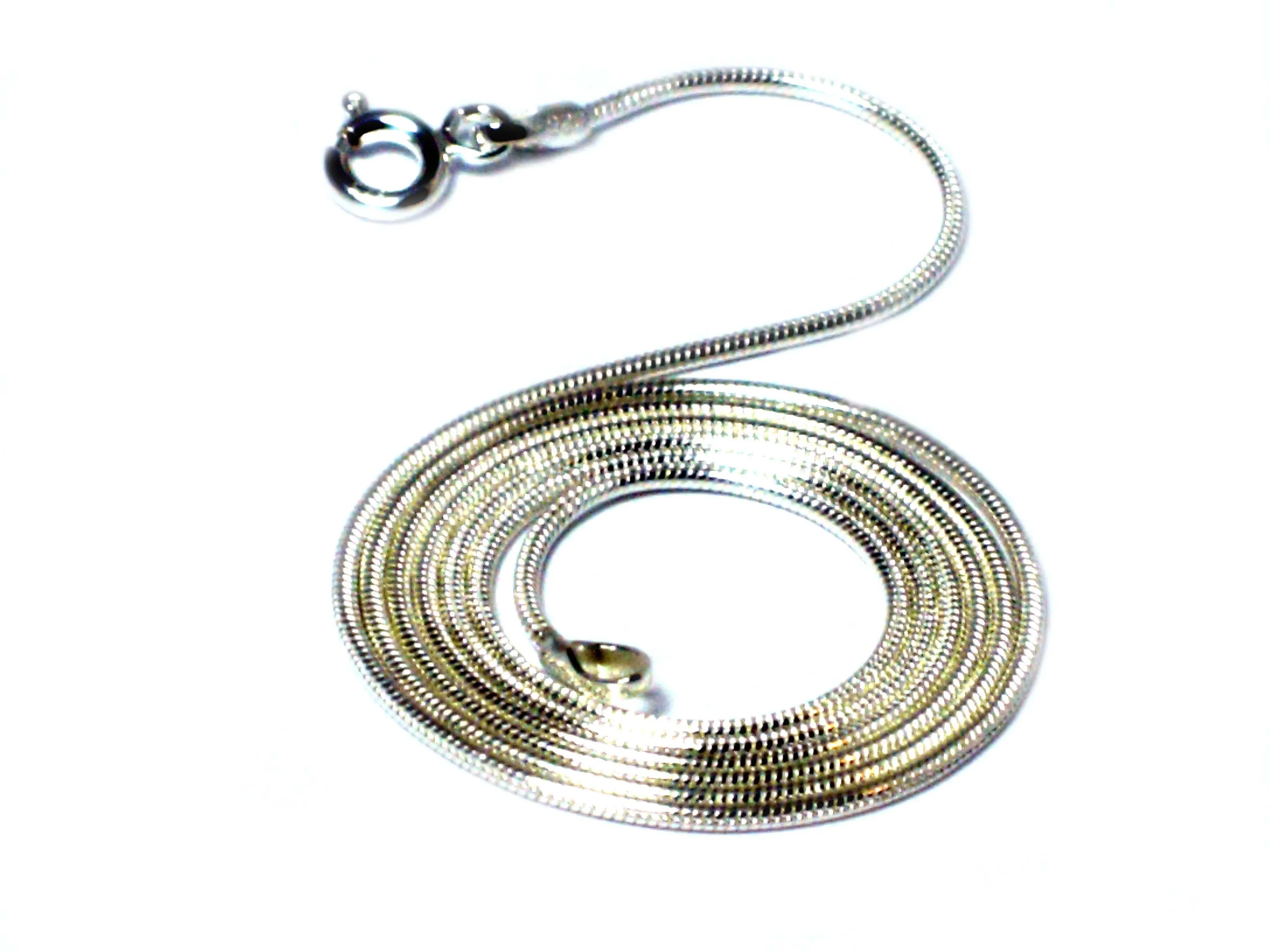 16" (41 cm) Sterling Silver Snake Necklace - 1.0 mm - Gift Boxed