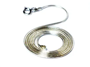 16" (41 cm) Sterling Silver Snake Necklace - 1.0 mm - Gift Boxed