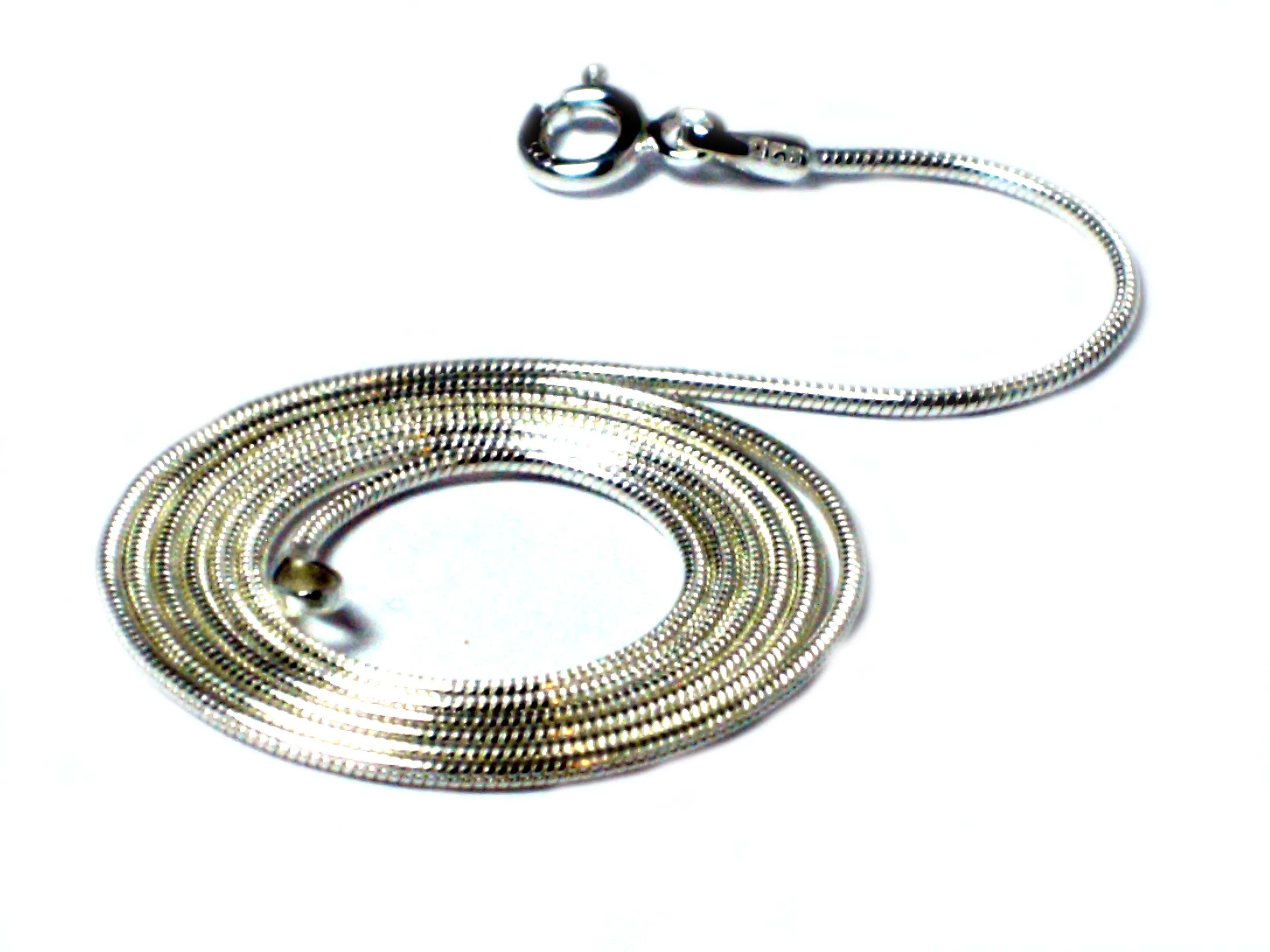 16" (41 cm) Sterling Silver Snake Necklace - 1.0 mm - Gift Boxed