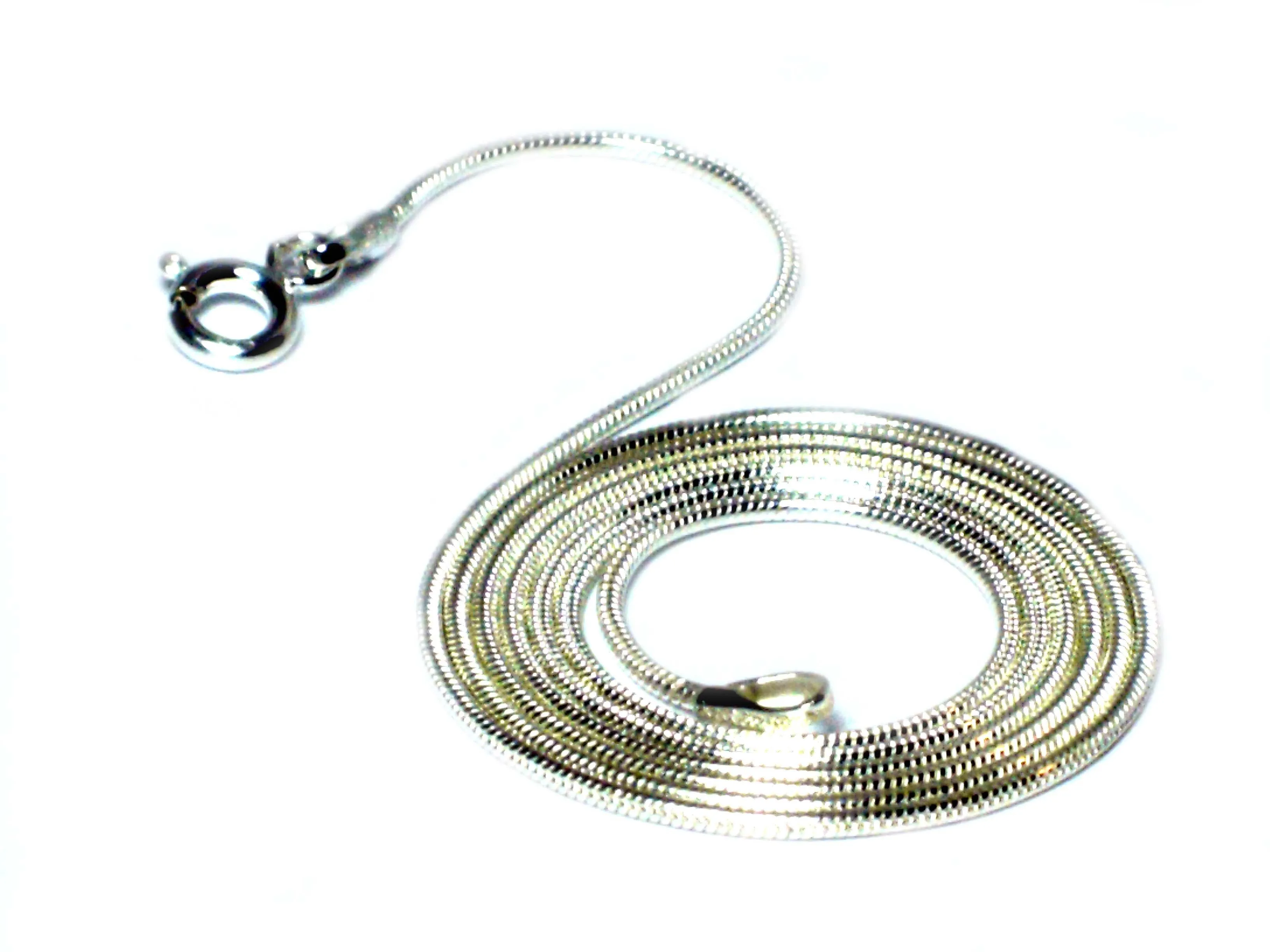 16" (41 cm) Sterling Silver Snake Necklace - 1.0 mm - Gift Boxed