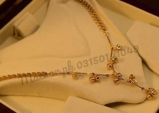 18K Chain Mala Micro Gold Plated Pendant for Girls/Women
