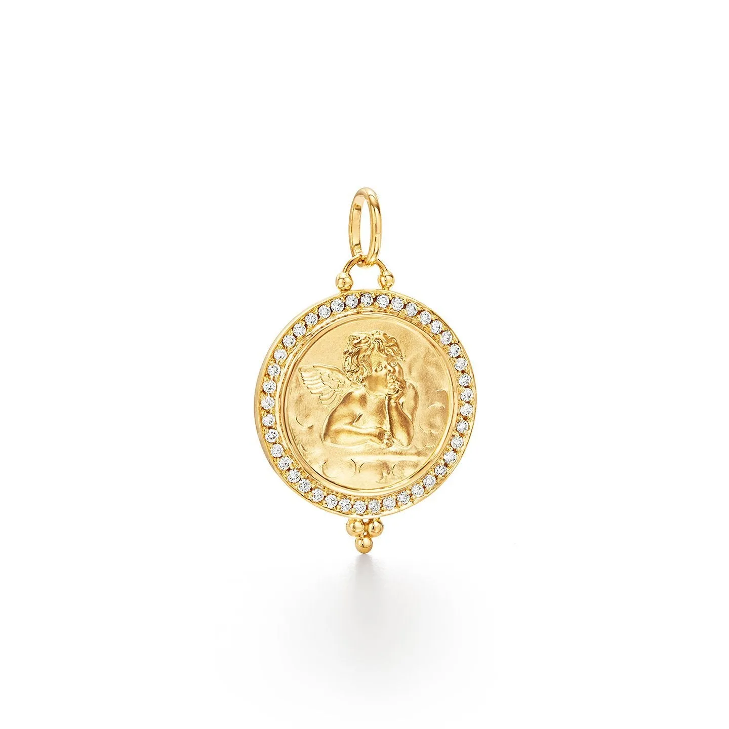 18K Pavé Angel Pendant with diamond, 21mm