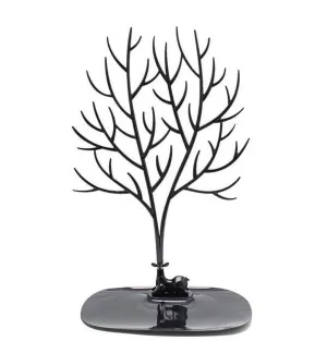 1Pcs Jewelry Tree Stand Organizer Jewelry Display Tray Sika Deer Tree Jewellery Holder Hanger for Necklaces Bracelet Earrings Birthday Gifts Jewellery Stand Rack Storage (L, Black) Large