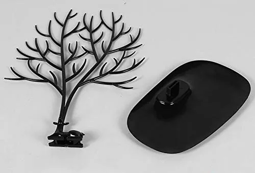 1Pcs Jewelry Tree Stand Organizer Jewelry Display Tray Sika Deer Tree Jewellery Holder Hanger for Necklaces Bracelet Earrings Birthday Gifts Jewellery Stand Rack Storage (L, Black) Large