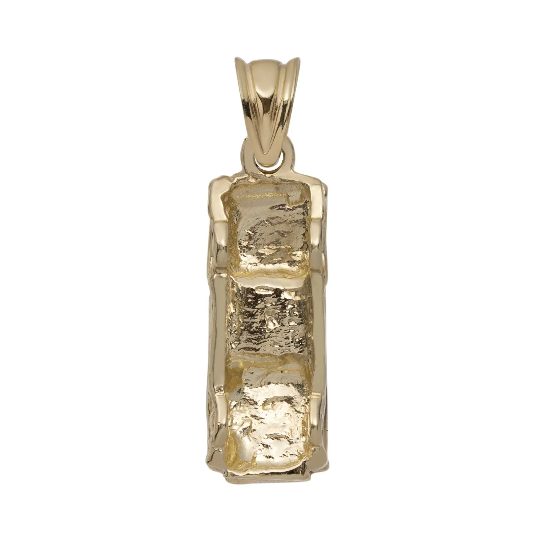 1" Shiny Car Pendant 10K Yellow Gold