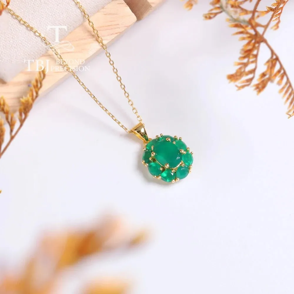 3.6ct Natural Green Penant Necklace Gemstone for Women Jewelry
