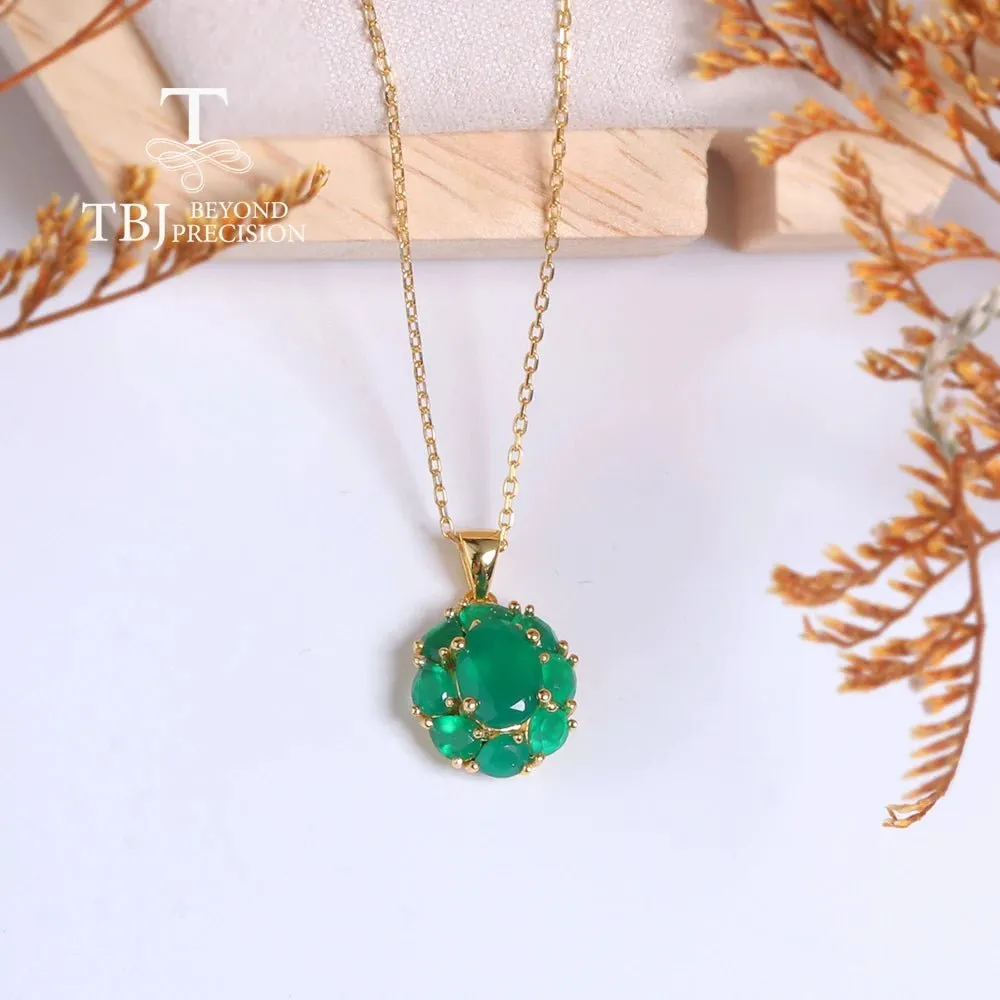3.6ct Natural Green Penant Necklace Gemstone for Women Jewelry