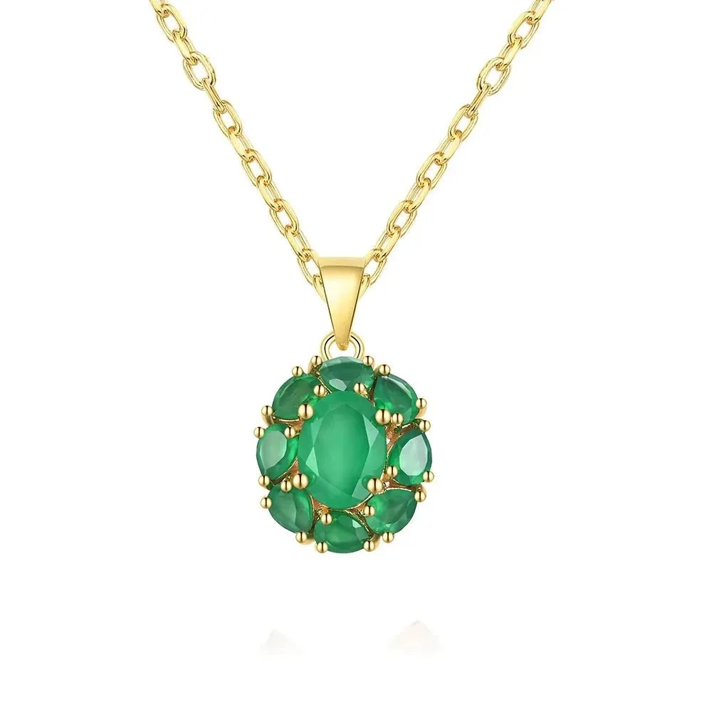 3.6ct Natural Green Penant Necklace Gemstone for Women Jewelry