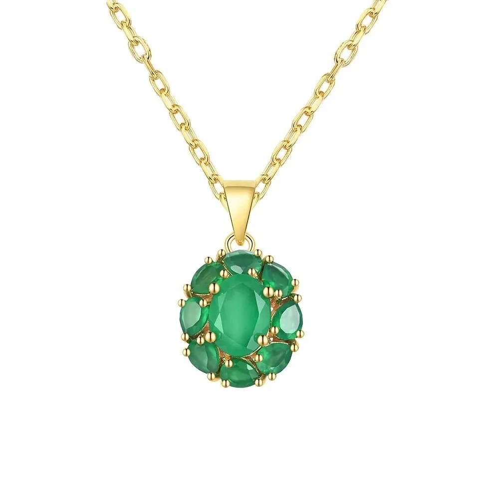 3.6ct Natural Green Penant Necklace Gemstone for Women Jewelry