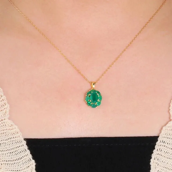 3.6ct Natural Green Penant Necklace Gemstone for Women Jewelry