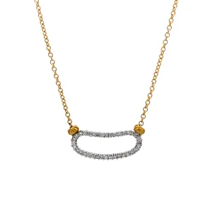 .54 Two-Tone Diamond Pendant Necklace in 18k