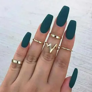 5pcs Thunderbolt Knuckle Rings Set
