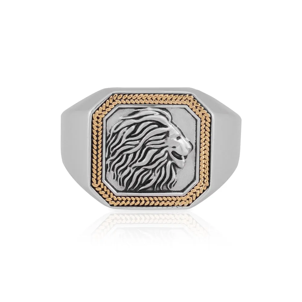 925 Dual Tone Ferocious Regal Ring