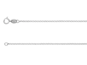 925 Silver Curb Chain Necklace 16" to 30"