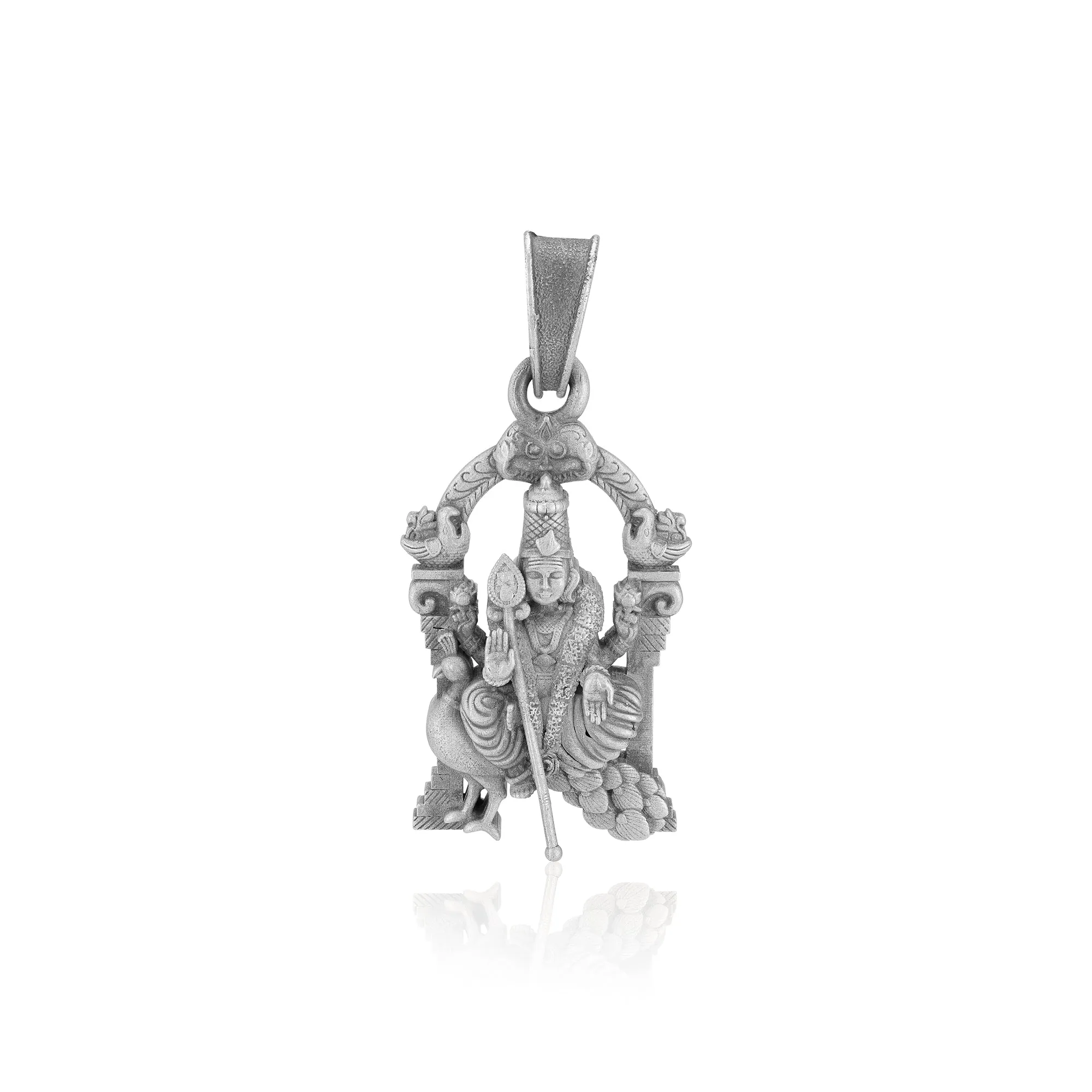 925 Sterling Silver God Murugan on Peacock Pendants for Men & Women
