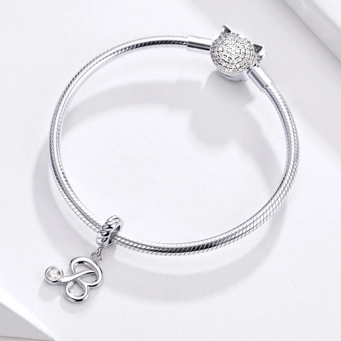 925 Sterling Silver Personalized Letter Pendant For Diy Bracelets & Necklaces Style - O