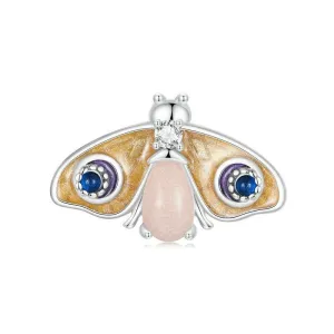 925 Sterling Silver Platinum Plated Luminous Butterfly Silicone Diy Beads