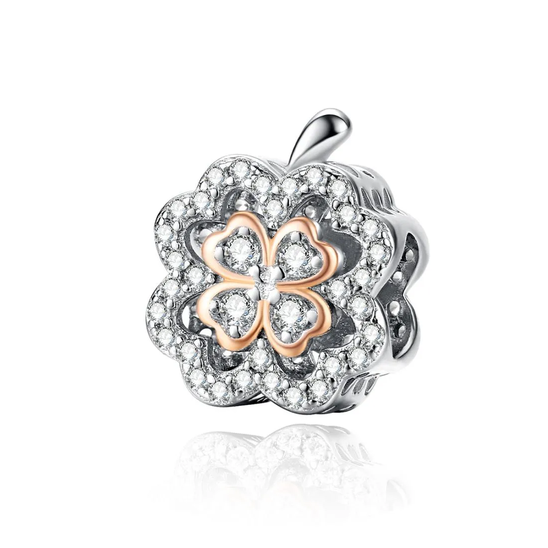 925 Sterling Silver Zircon Beaded Diy Bracelet Charm