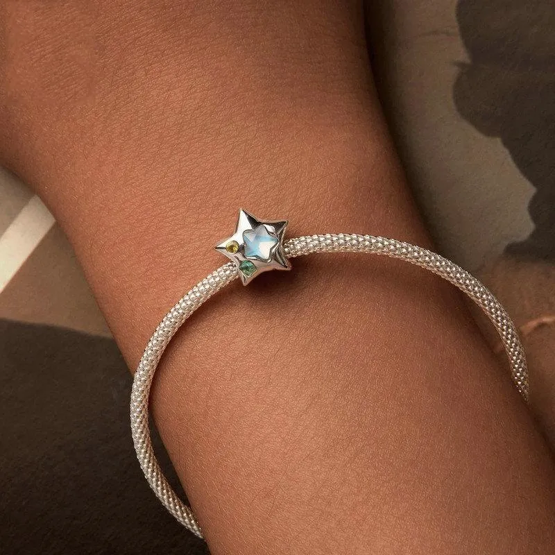 925 Sterling Silver Zircon Mini Star Bracelet