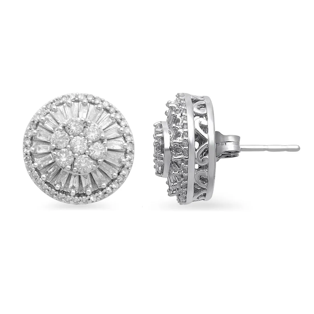 9ct White Gold 1.00ct Diamond Earrings