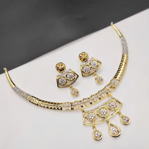 Aamrapali  Gold Plated AD Necklace Set