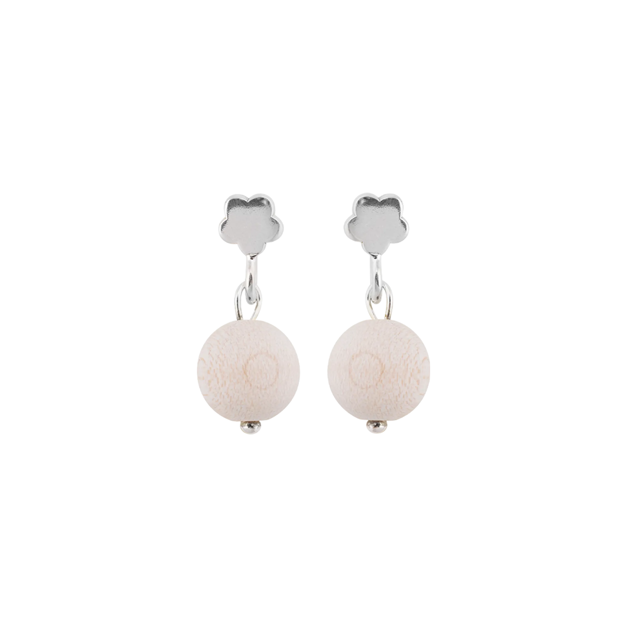Aarikka Lemmikki Earrings, ecru