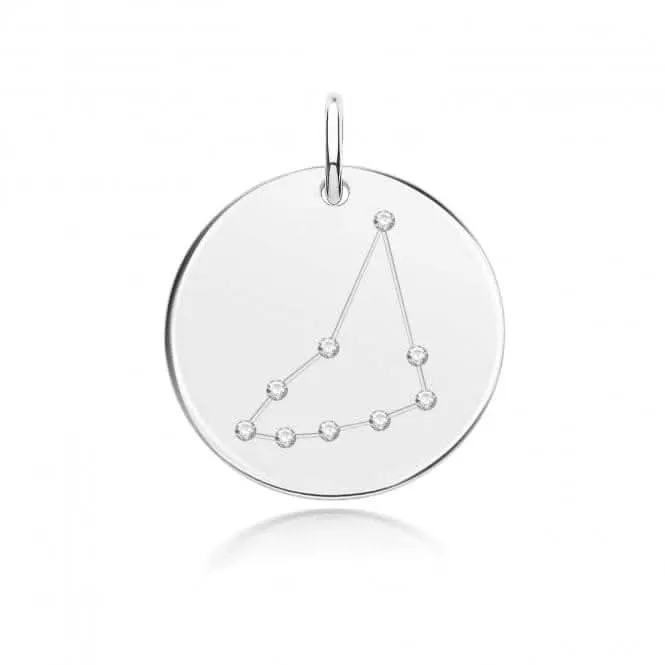 Acotis Silver Zodiac Rhodium Constellation Capricorn G61107