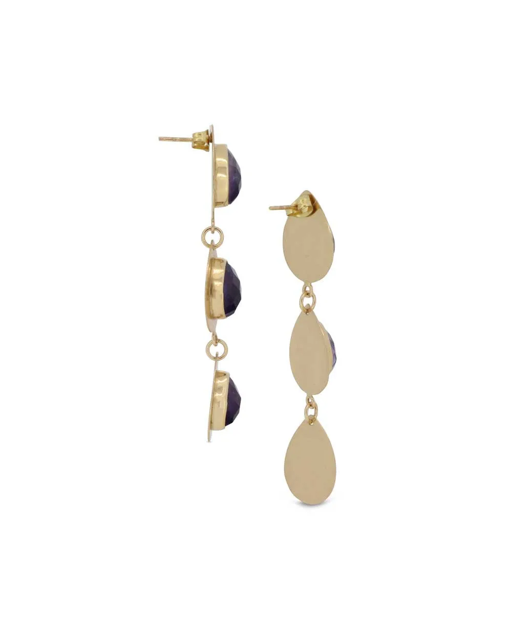 Amethyst Teardrop Earrings