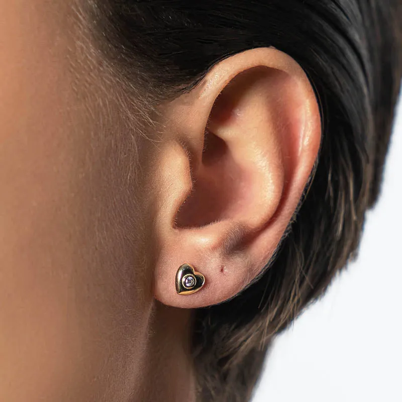 Amore Sterling Silver Earrings plated in 18K Gold