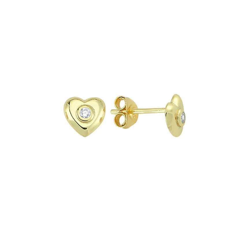 Amore Sterling Silver Earrings plated in 18K Gold