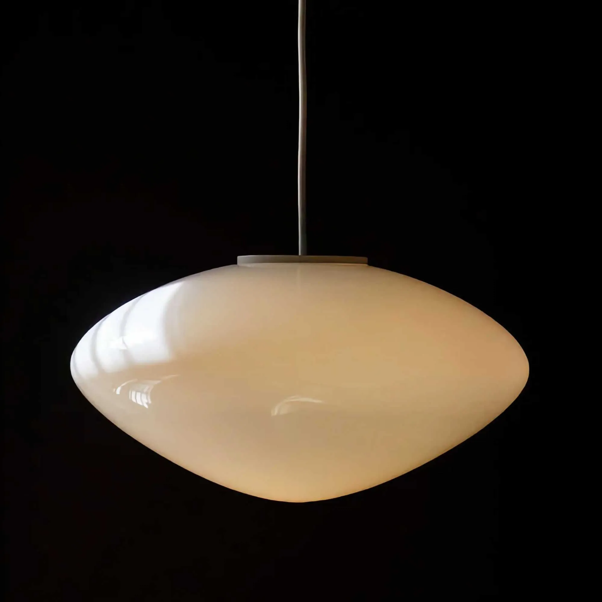 &Tradition AP16 Mist Pendant Lamp, Matt White/Opal Glass