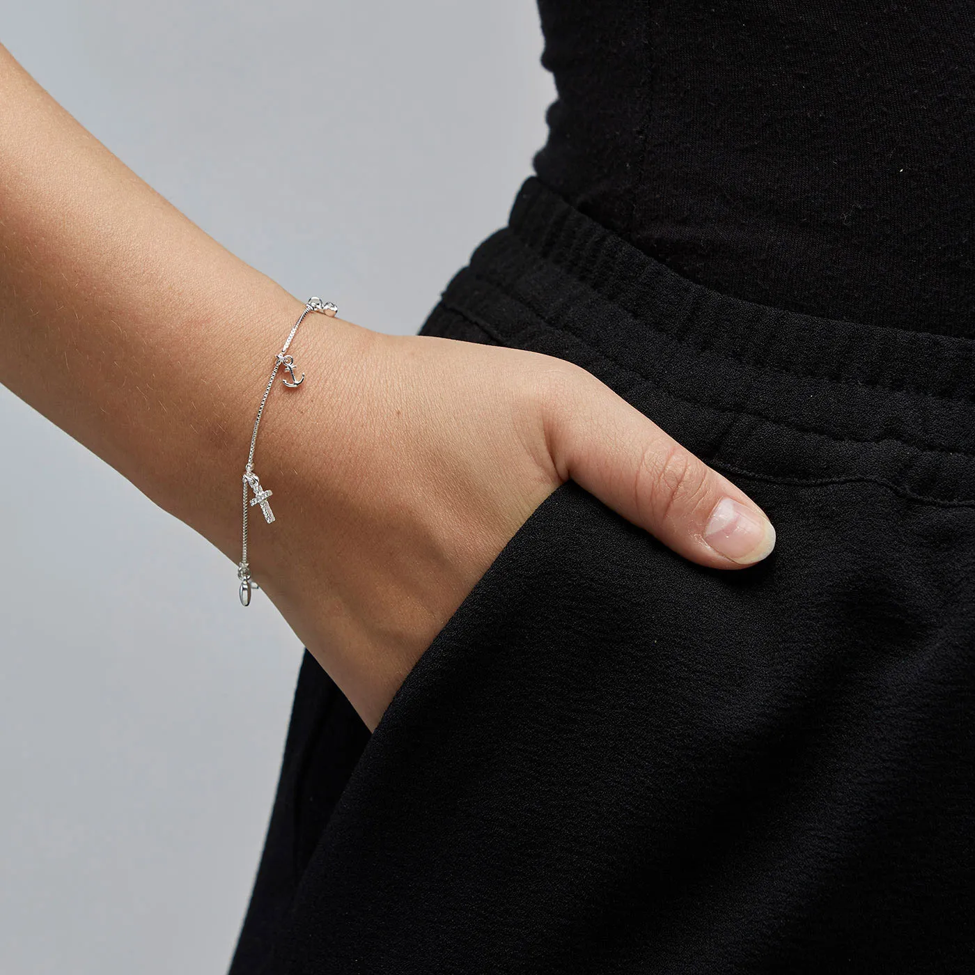 ANET crystal bracelet silver-plated