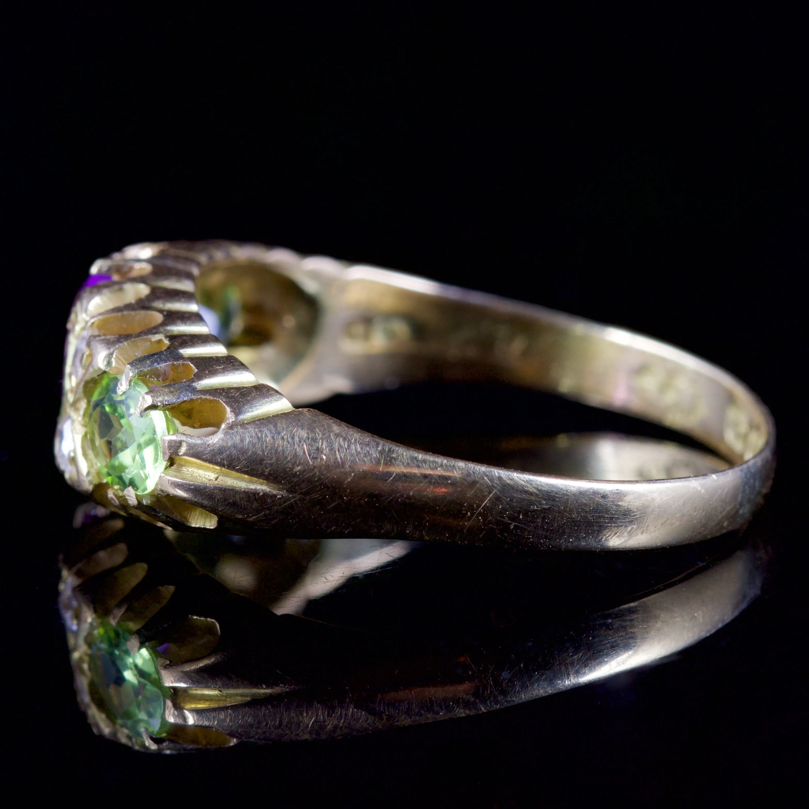 Antique Victorian Suffragette Ring Dated 18Ct Chester 1915