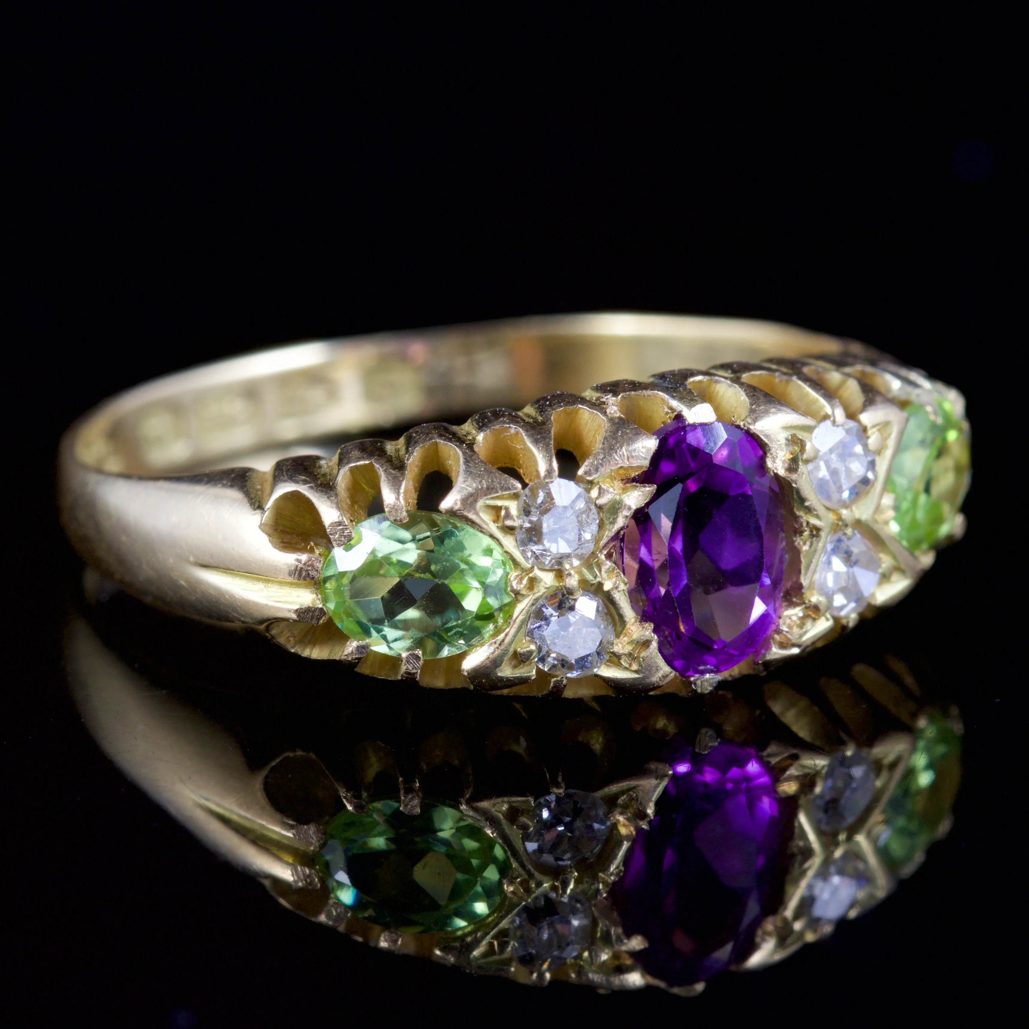 Antique Victorian Suffragette Ring Dated 18Ct Chester 1915