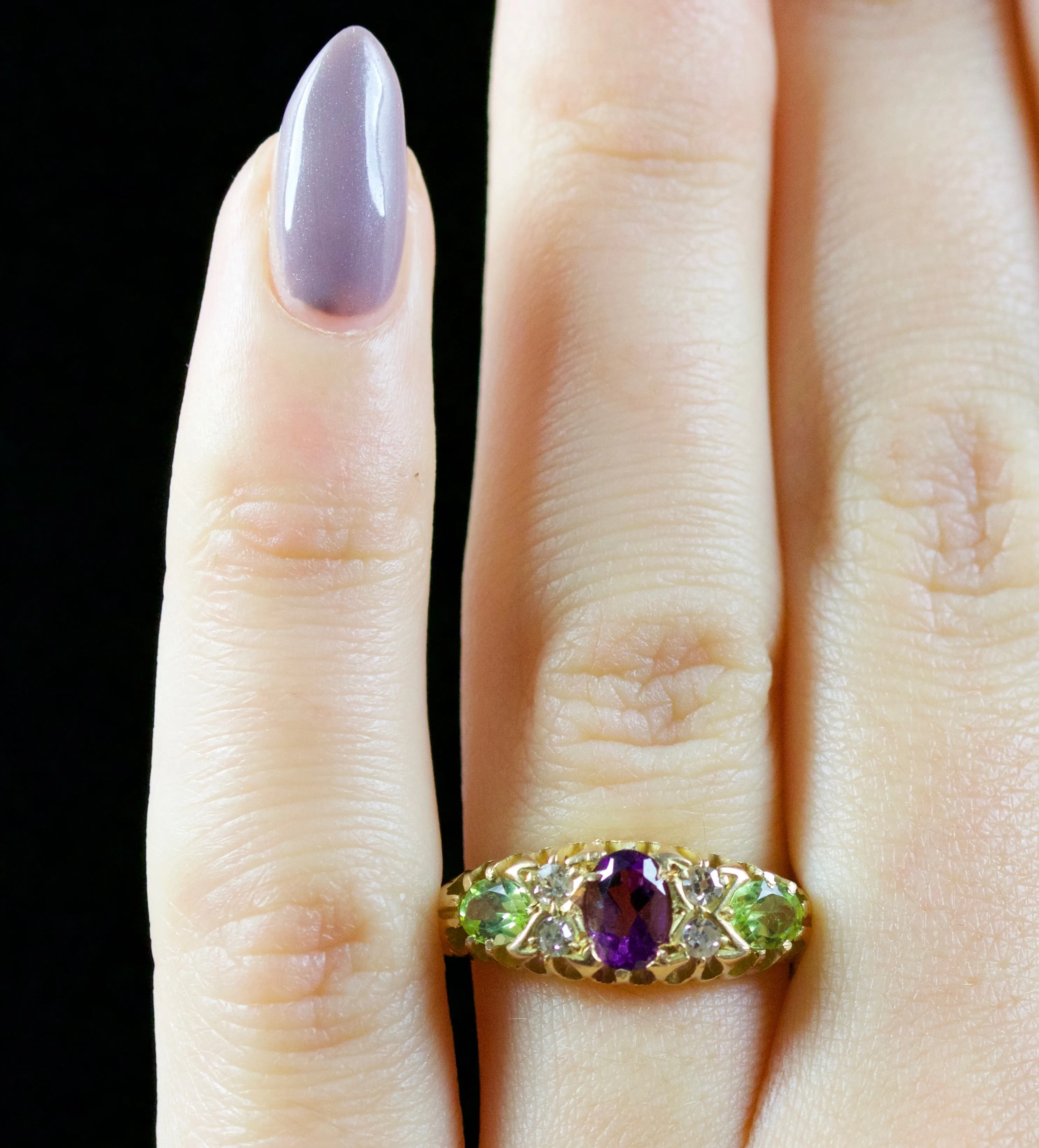 Antique Victorian Suffragette Ring Dated 18Ct Chester 1915