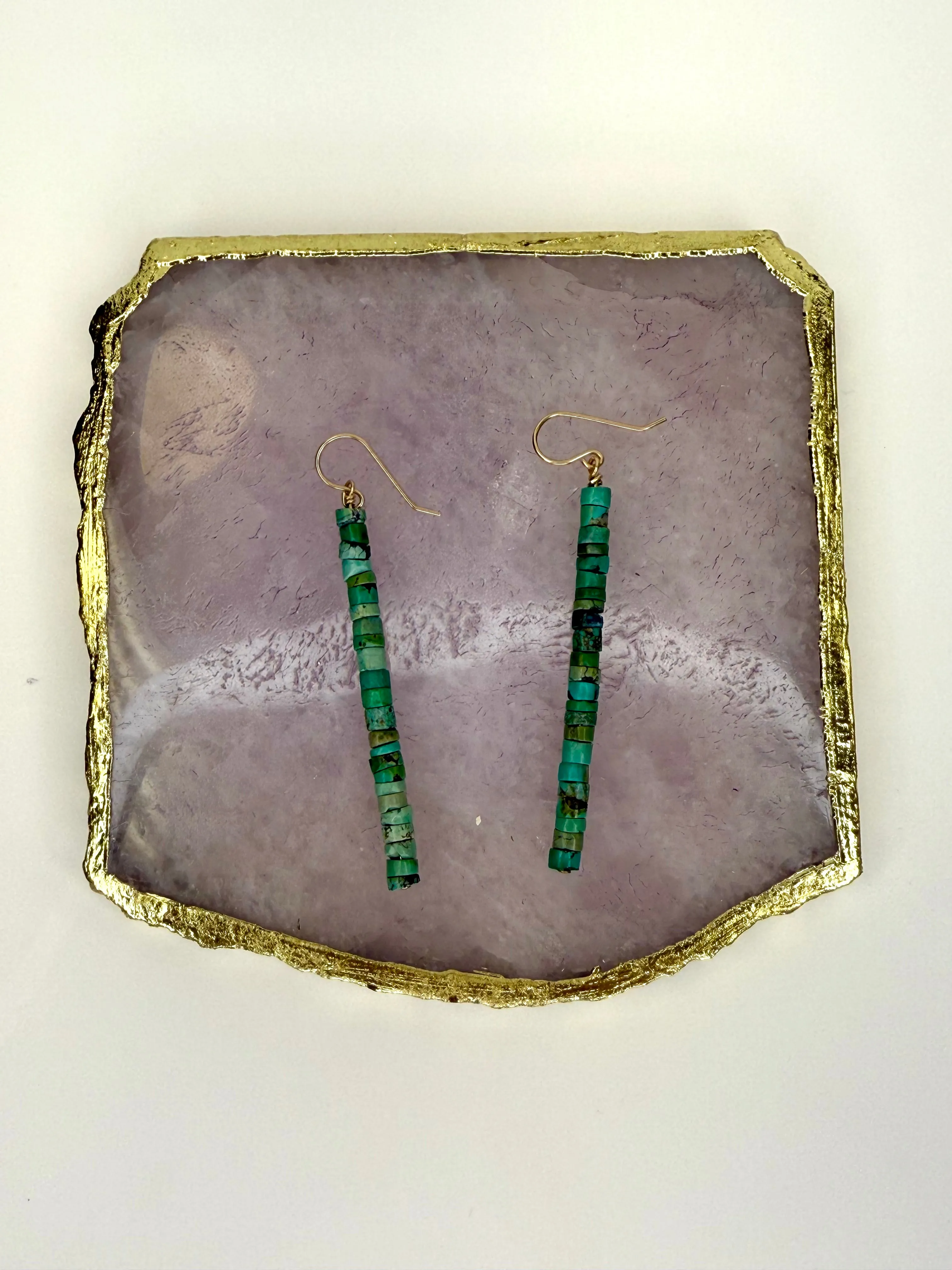 April Martin Beaded Turquoise Earrings