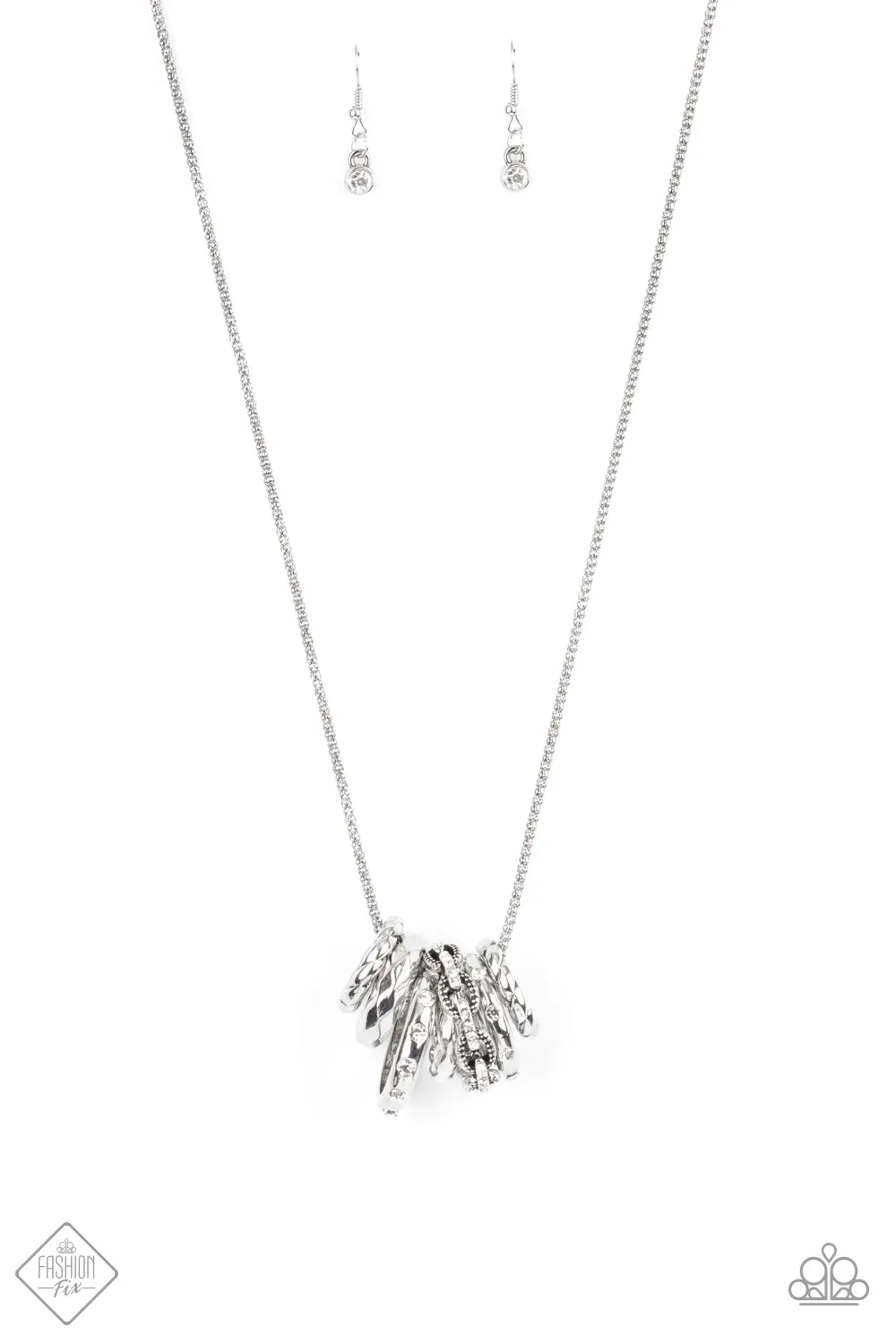 Audacious Attitude - White Necklace- Fashion Fix