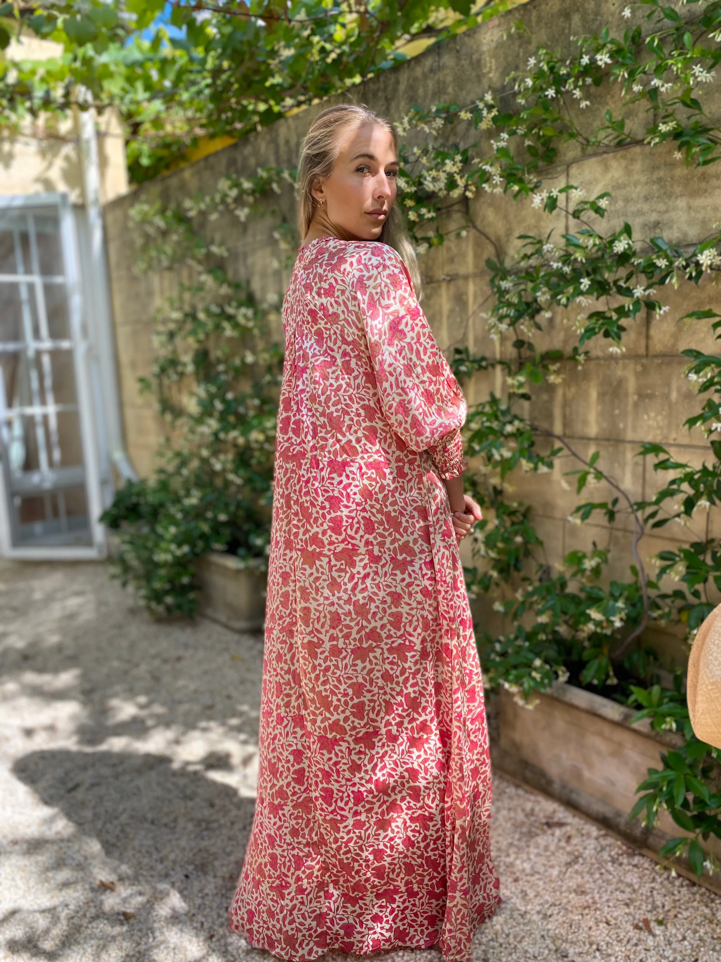 Azrou Silk Dress - Pink