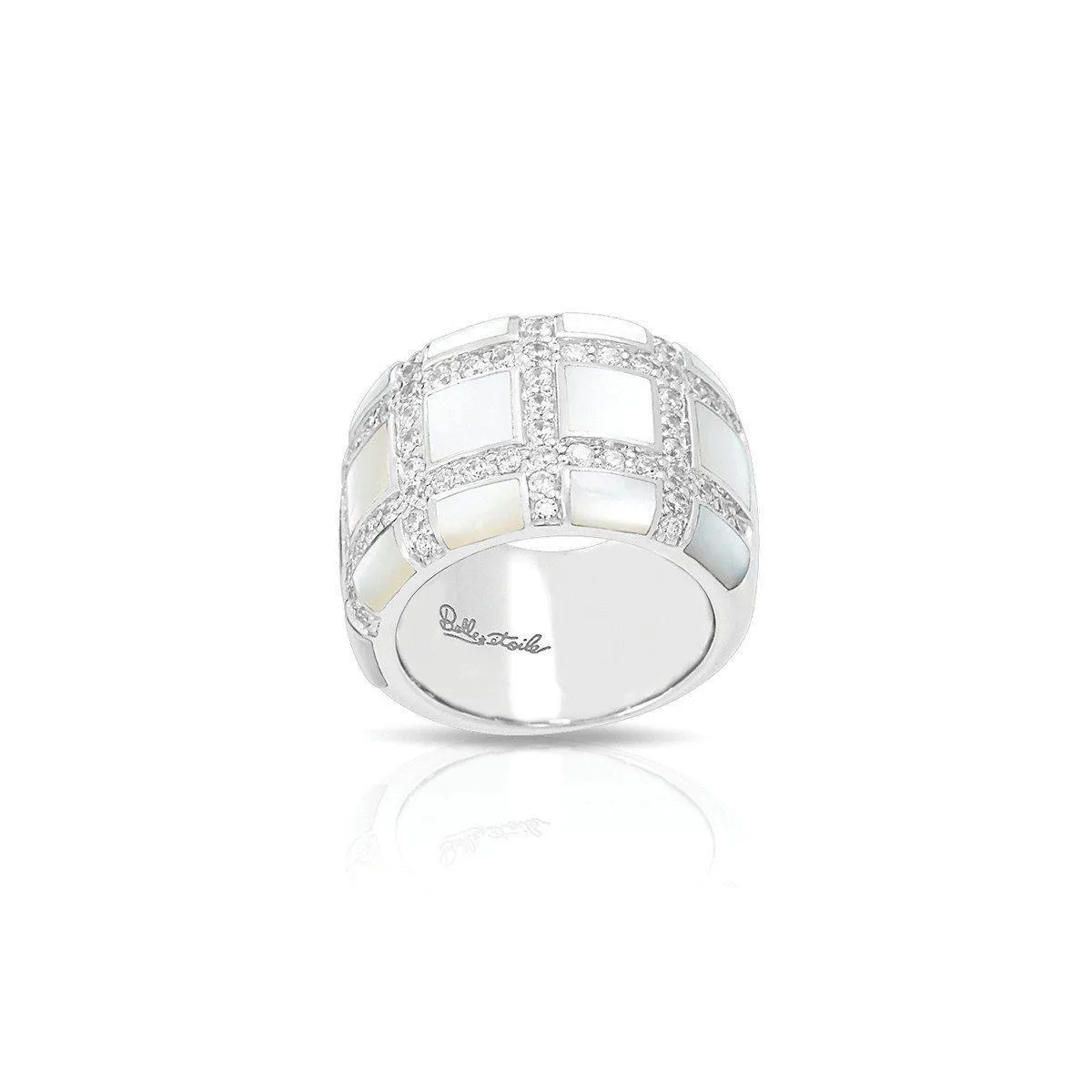 Belle Etoile Regal Mother-of-Pearl Ring - White Mother-of-Pearl