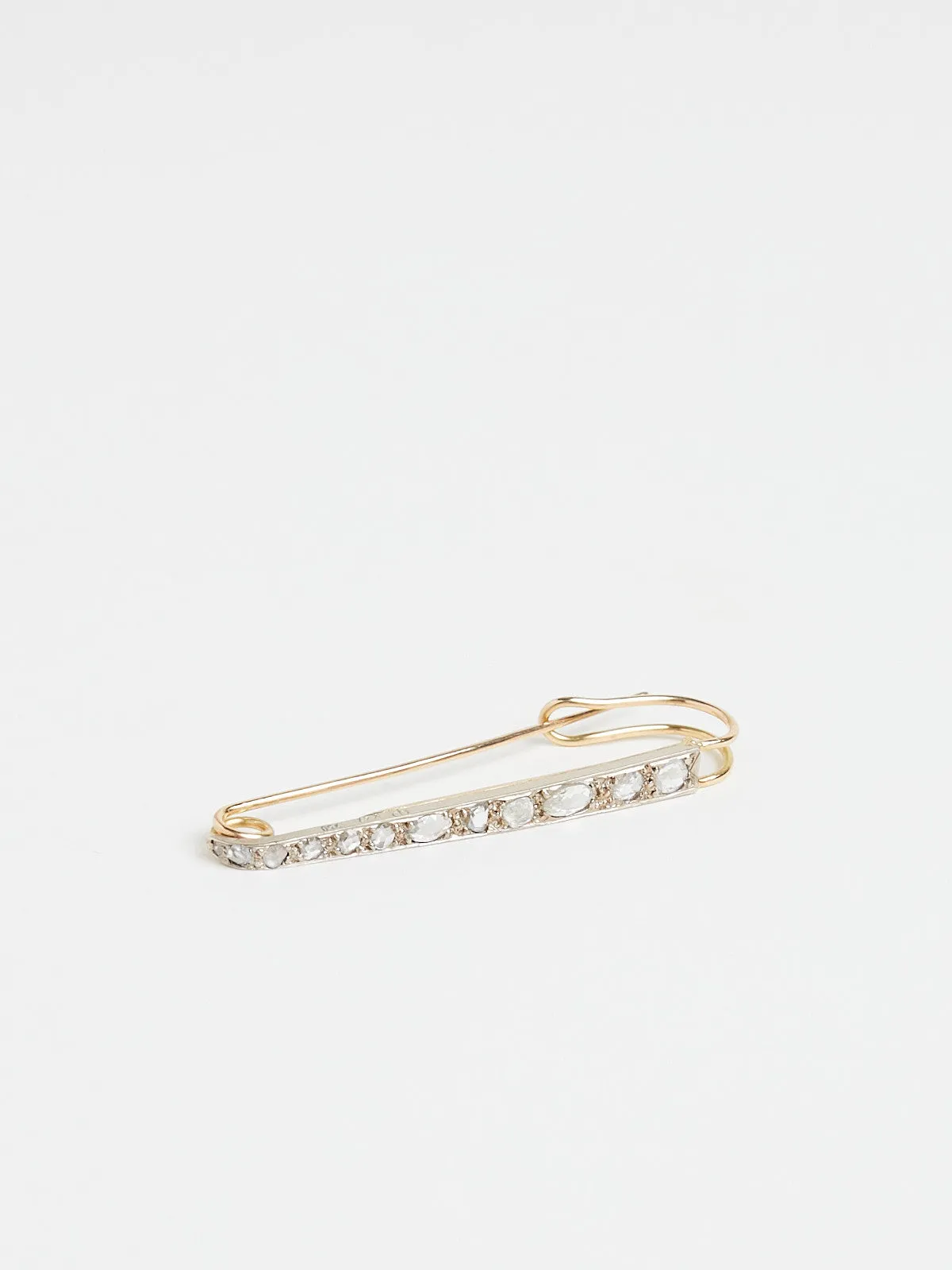 Brooch in 18k Yellow Gold with 0.74ct White Diamonds
