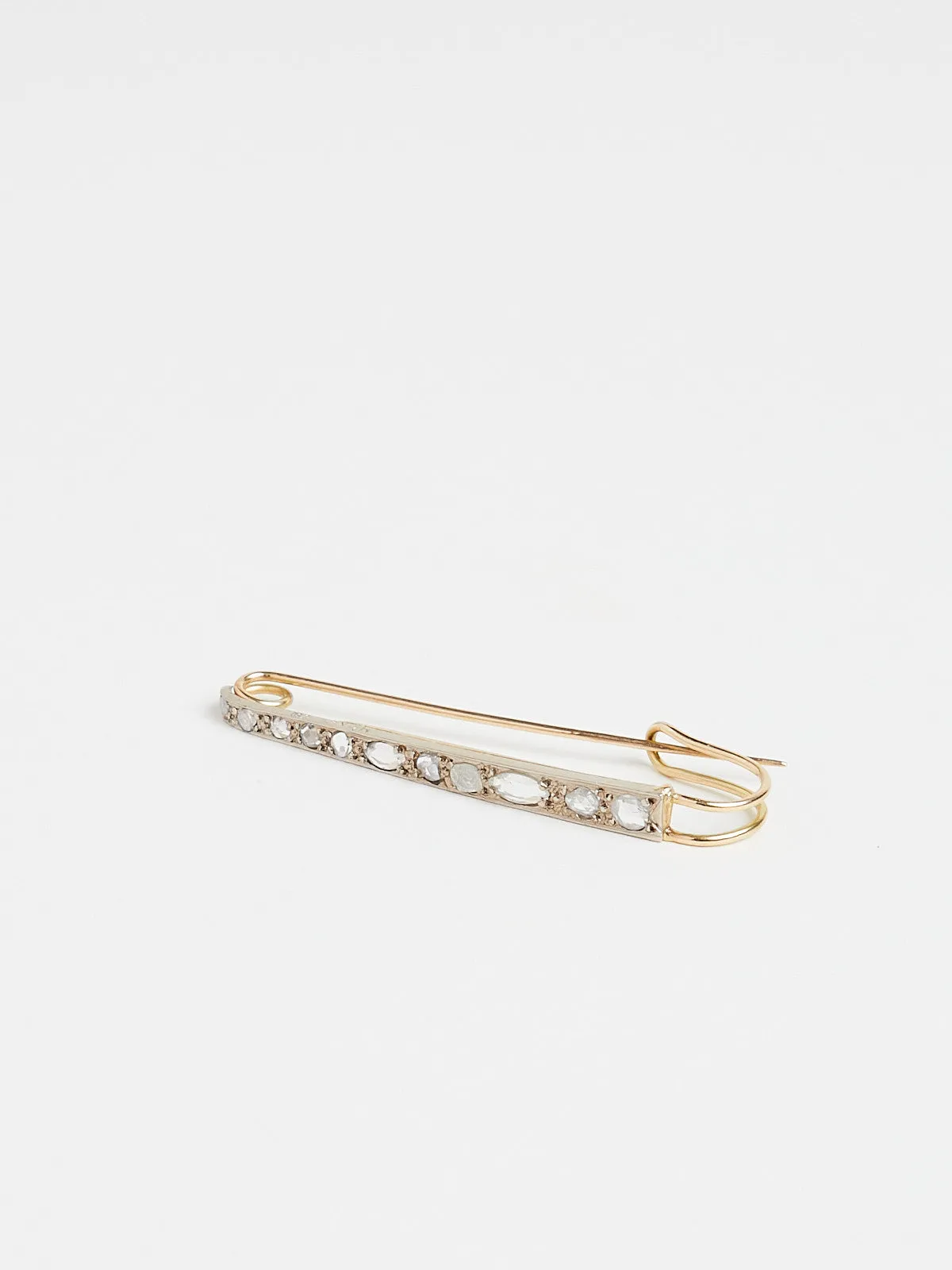 Brooch in 18k Yellow Gold with 0.74ct White Diamonds