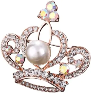 Brooch Pins for WomenPearl Crystal Gold Brooch Jewelry