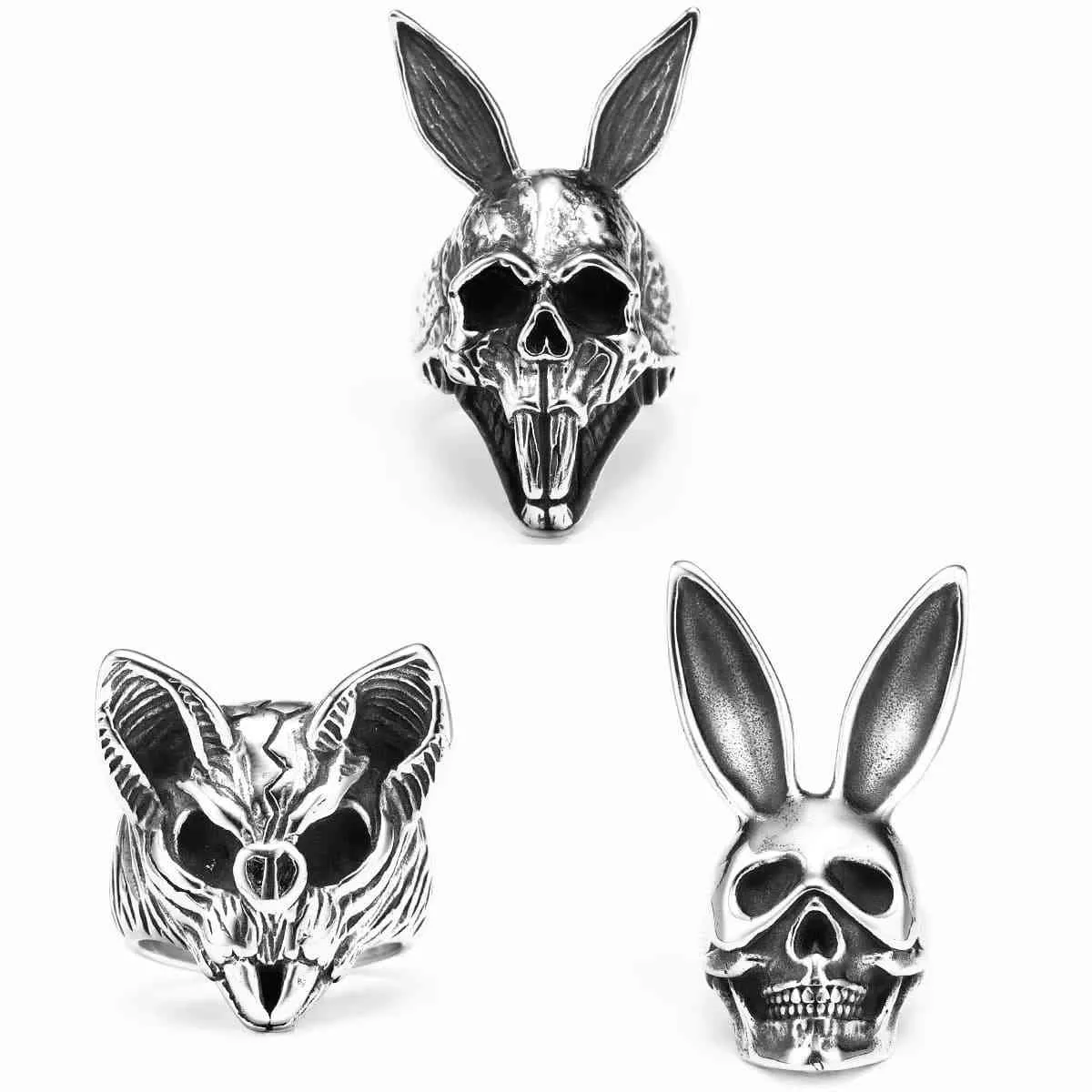 Bunny Skull Ring