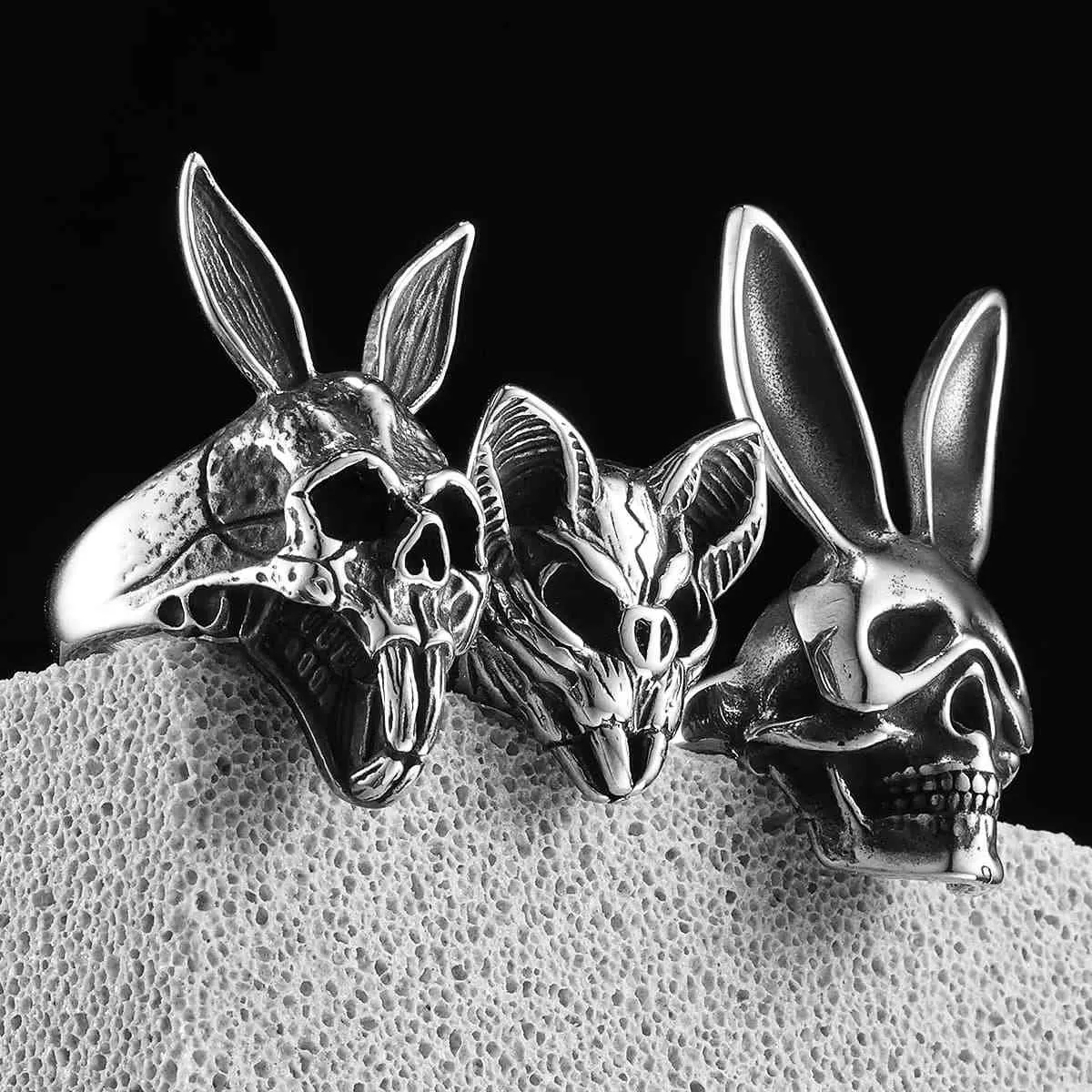 Bunny Skull Ring
