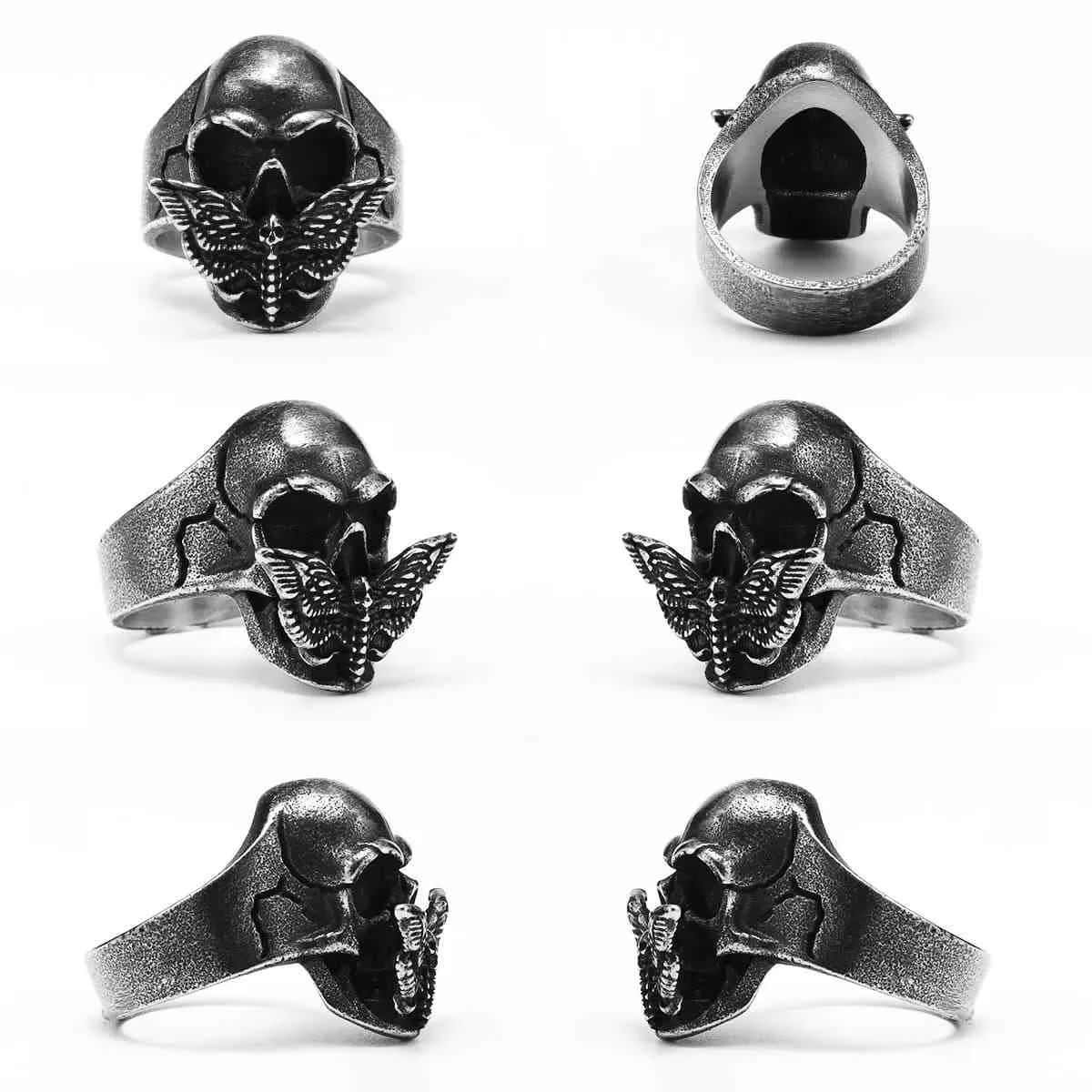 Butterfly Skull Ring