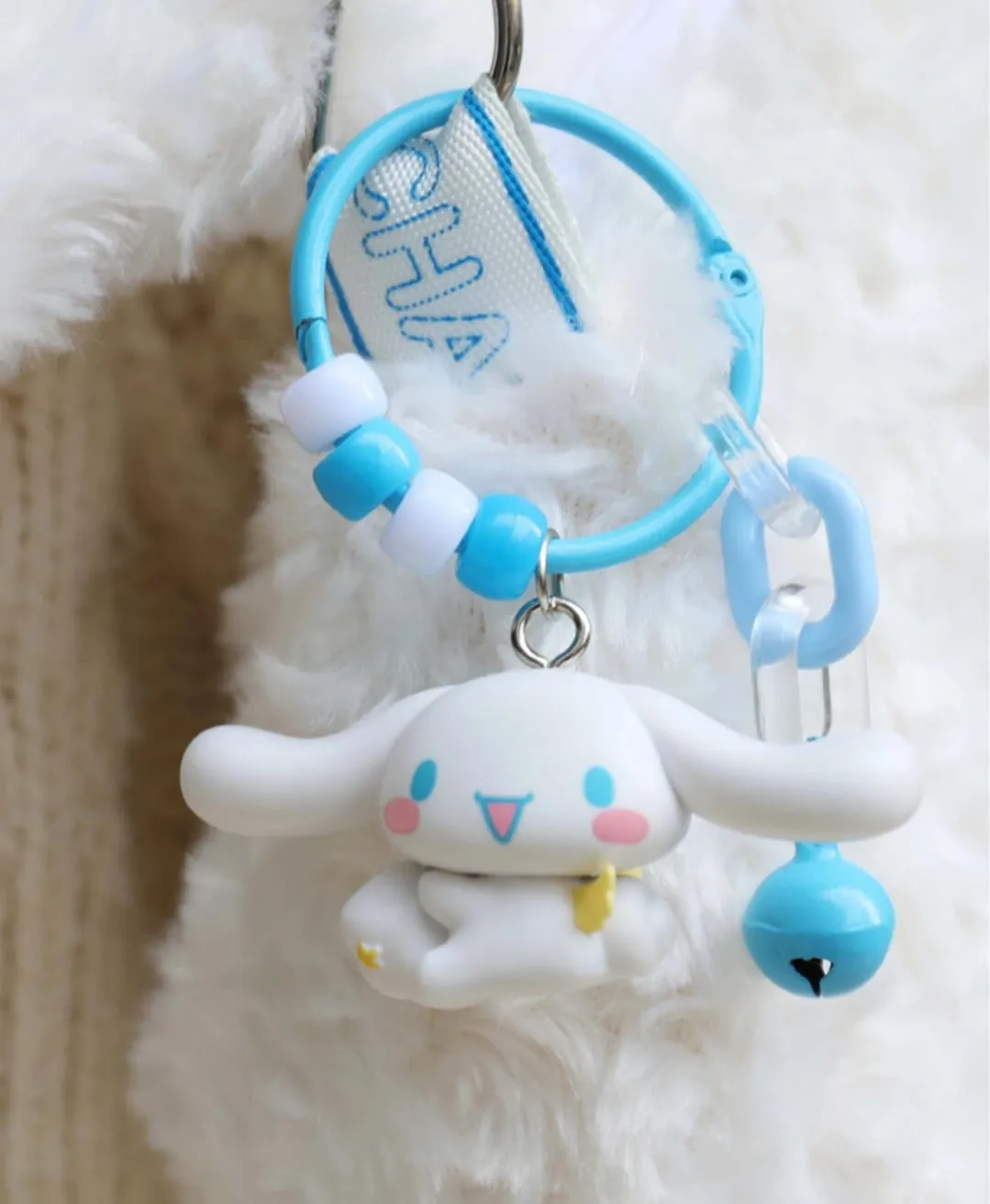 Cartoon Figure with Bell Pendants Chain