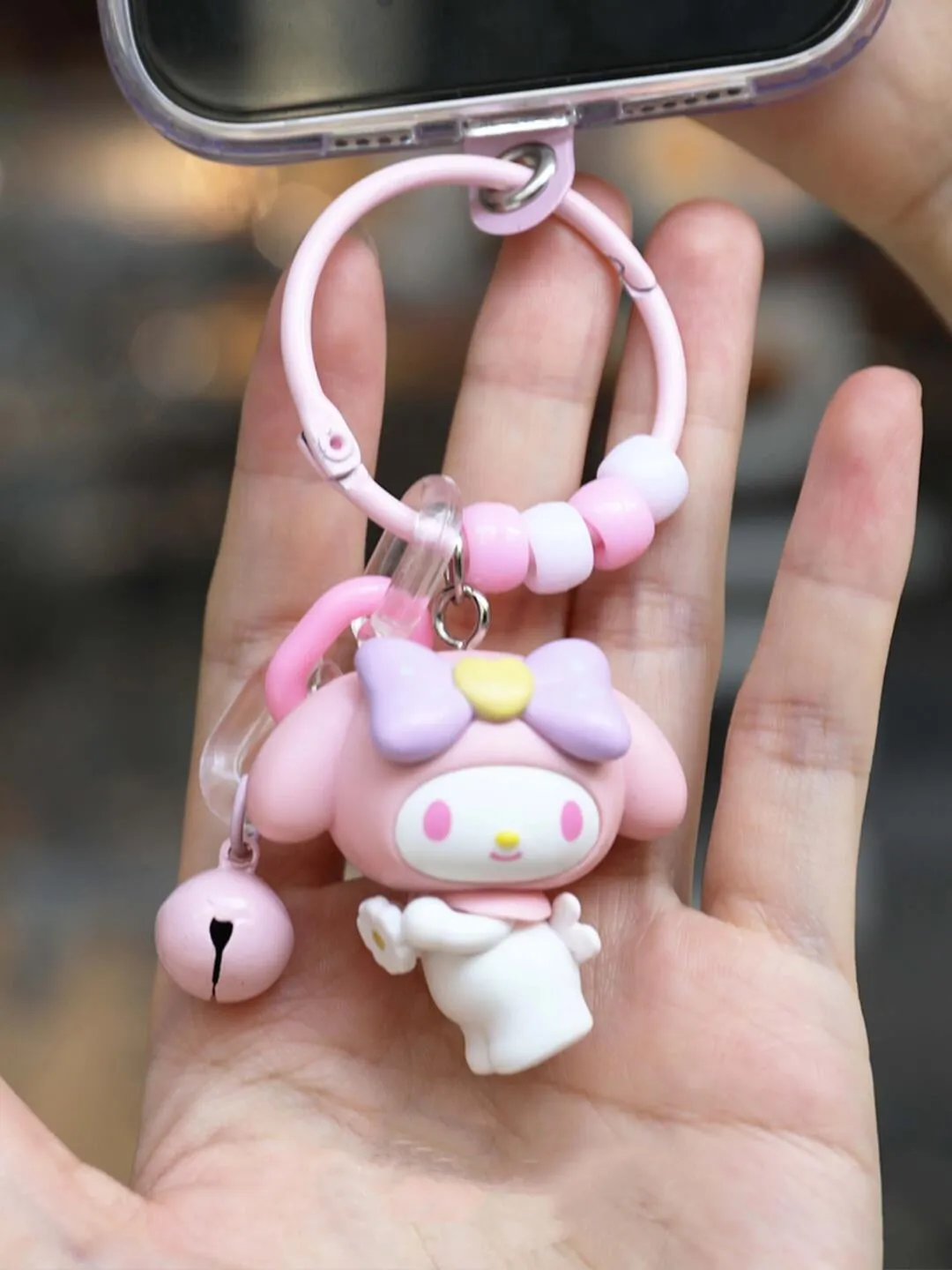 Cartoon Figure with Bell Pendants Chain