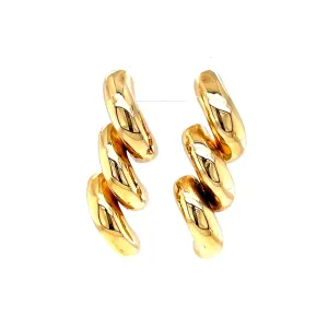 Chic Spiral Earrings in 14k Yellow Gold