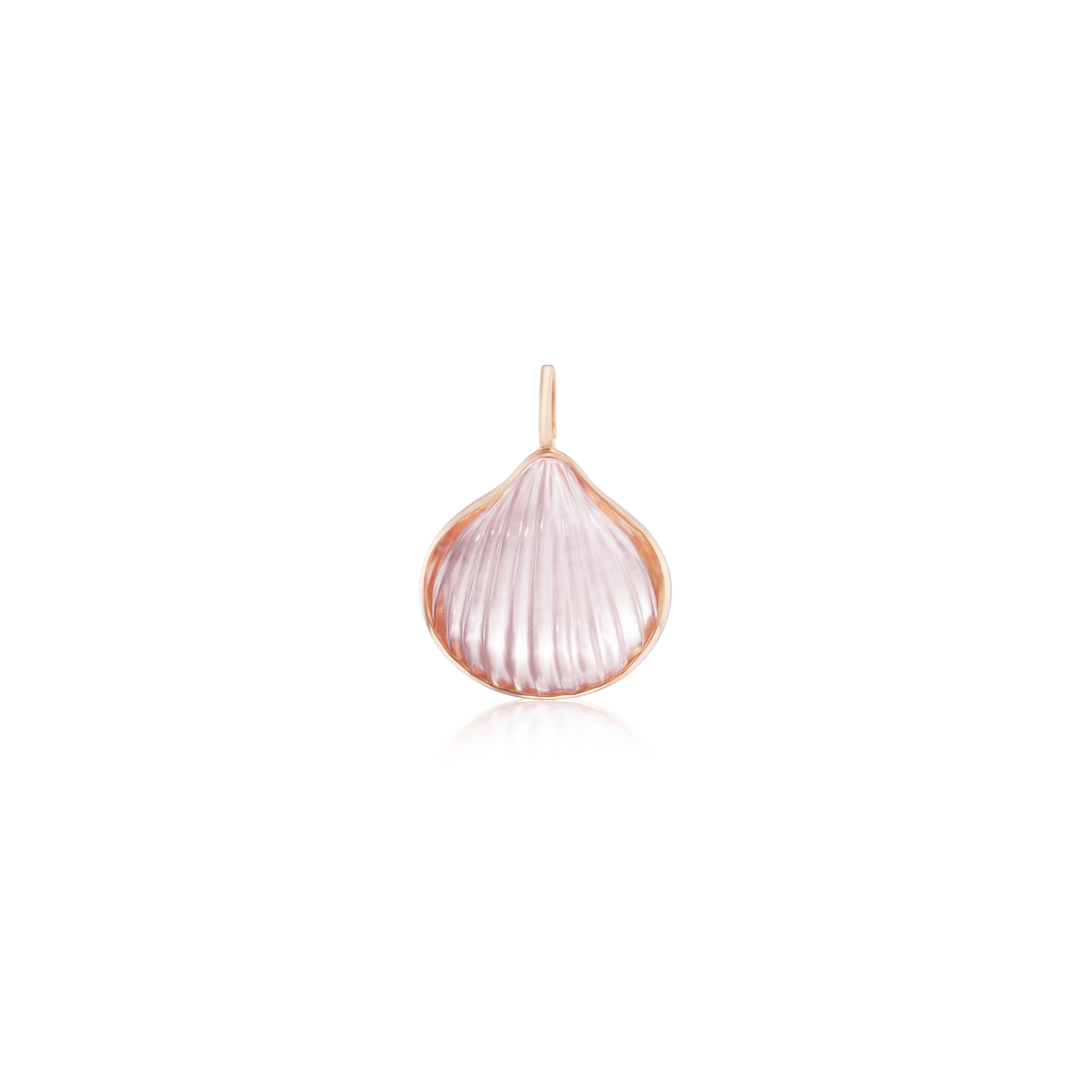 Classic Anadara Rose Quartz Shell Pendant
